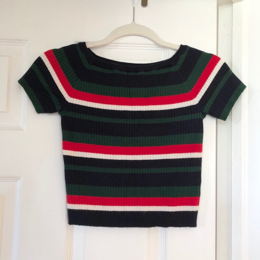LA Hearts Ribbed crop top